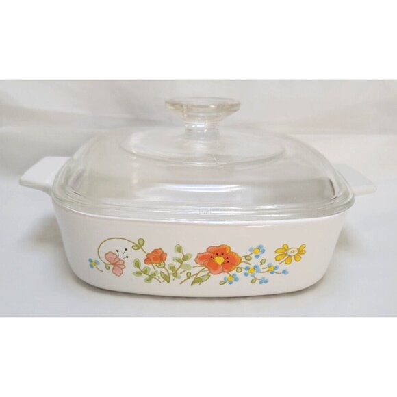 Corningware Other - Vintage Corning Ware Wildflower 1 Quart Casserole Dish A-1-B with Matching Lid